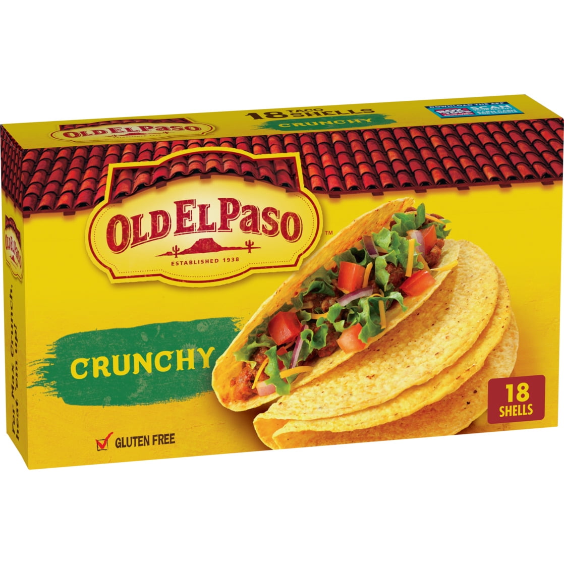 Old El Paso Crunchy Taco Shells, Gluten-Free, 18 Ct., 6.89 oz.