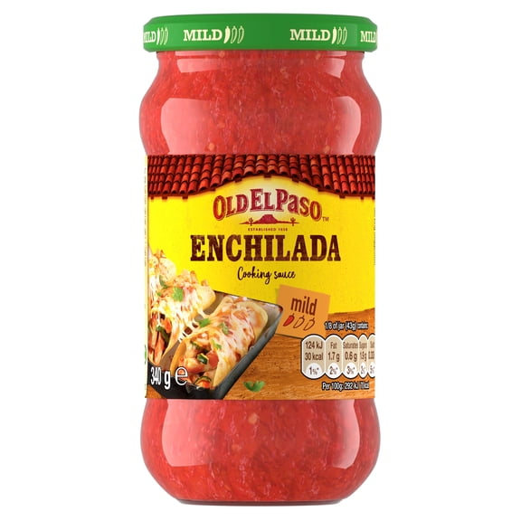 Old El Paso Enchilada Sauce Mild 340G, Imported from Britain