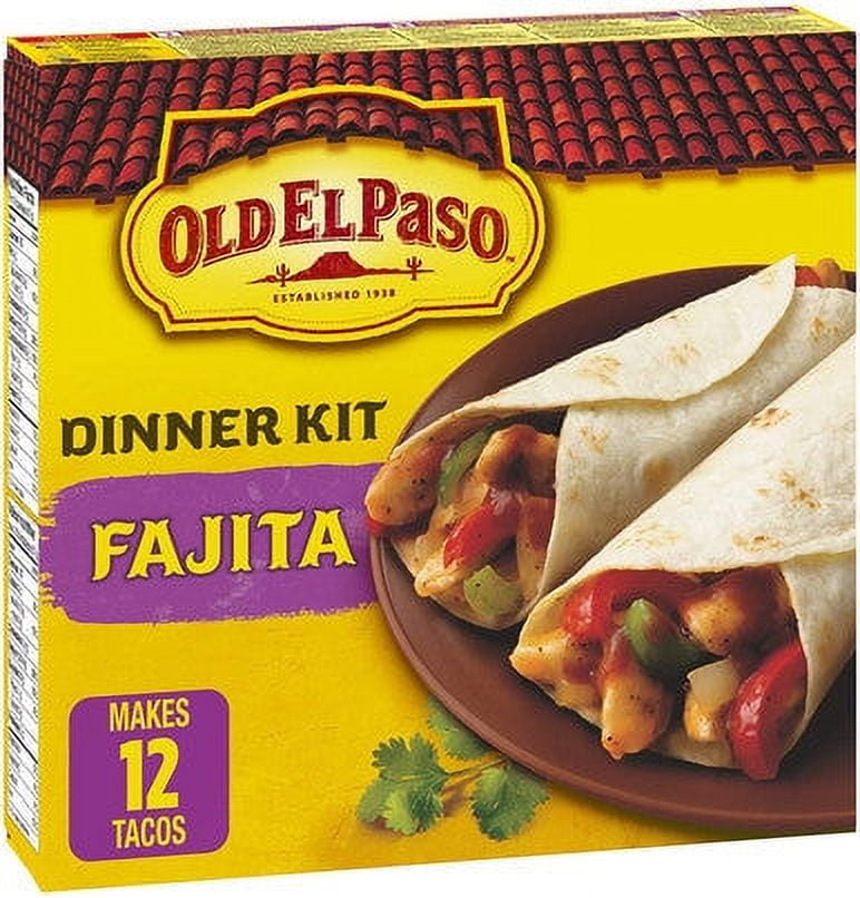 Old El Paso Fajita Dinner Kit, Makes 12 Tortillas, 400g/14.1 oz., Box