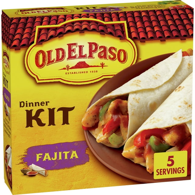 Old El Paso Fajita Dinner Kit With Flour Tortillas, Mild Fajita Sauce & Seasoning Mix, 12.5 oz