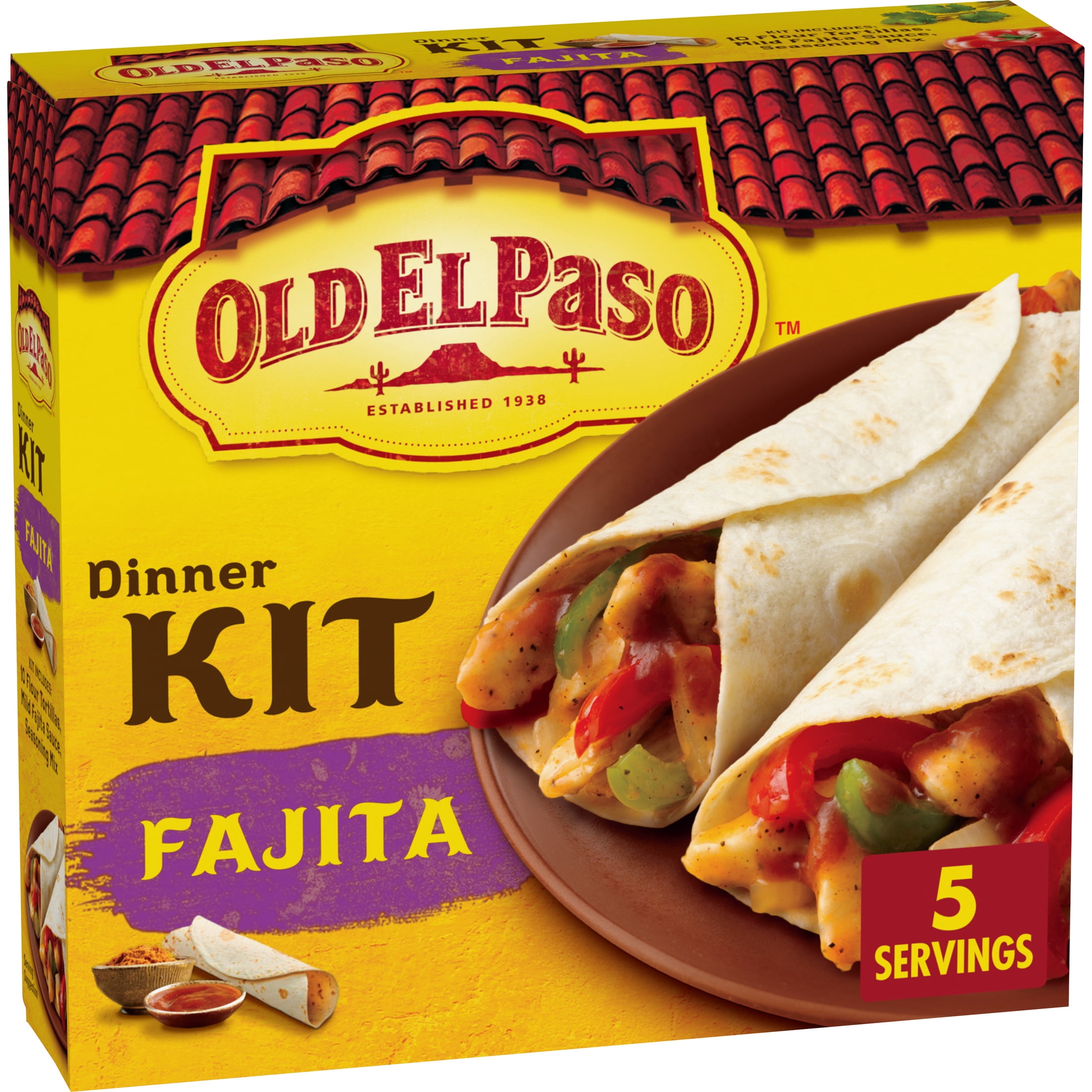 Old El Paso Fajita Dinner Kit, Easy Meal Prep, 10 Count, 12.5 oz