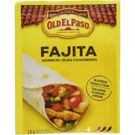 Old El Paso Fajita Seasoning Mix, 24g/0.8 oz.,. {Imported from Canada}