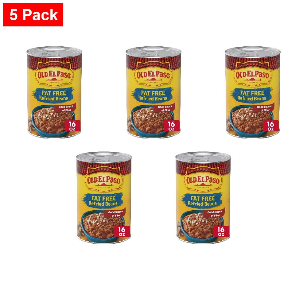 Old El Paso Fat Free Refried Beans 16 oz - 5 Pack