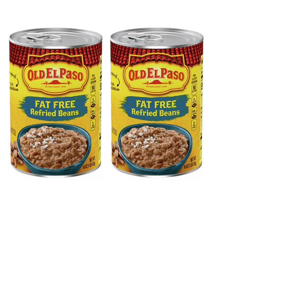 Old El Paso Fat Free Refried Beans - 16oz pack of 2