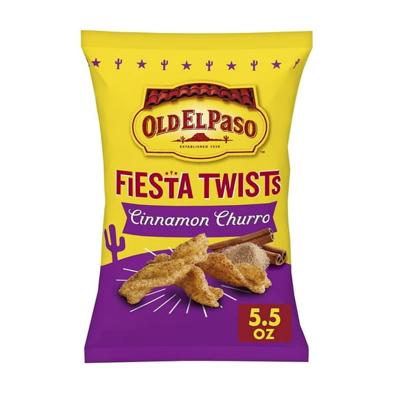 Old El Paso Fiesta Twists Cinnamon Churro Crispy Corn Snacks 5.5 oz (Pack of 3)