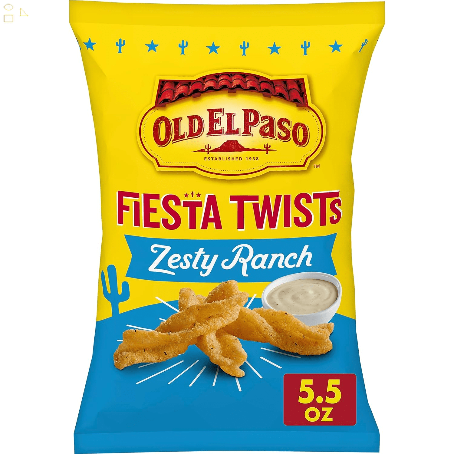 Old El Paso Fiesta Twists, Zesty Ranch, Crispy Corn Snacks, 5.5 Oz