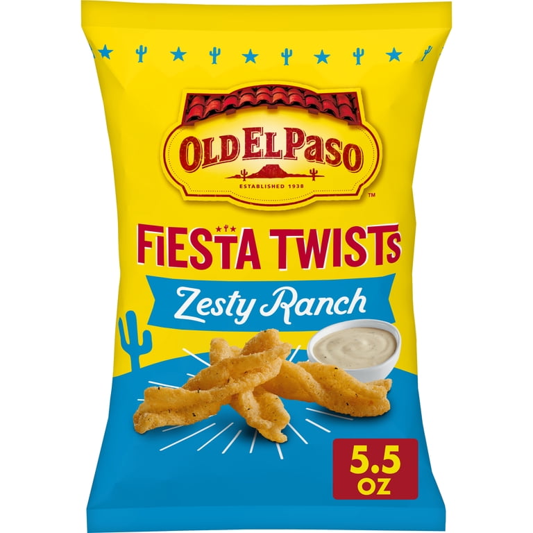 Old El Paso Zesty Ranch Fiesta Twists, Crispy Corn Snacks with