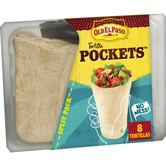 Old El Paso Flour Tortilla Pockets, Meal Prep, 8 Ct, 8.4 oz
