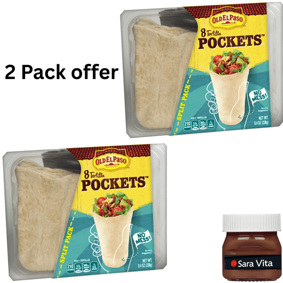 Old El Paso Flour Tortilla Pockets, Meal Prep, 8 Ct, 8.4 oz