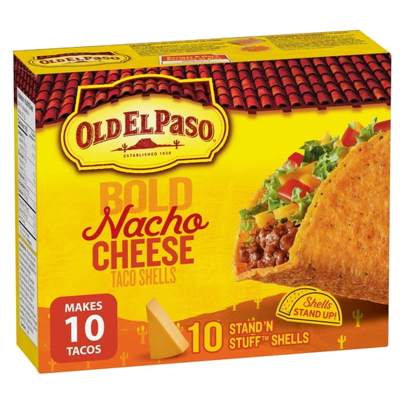 Old El Paso Gluten Free Bold Nacho Cheese Taco Shells - 153g/5.4 oz
