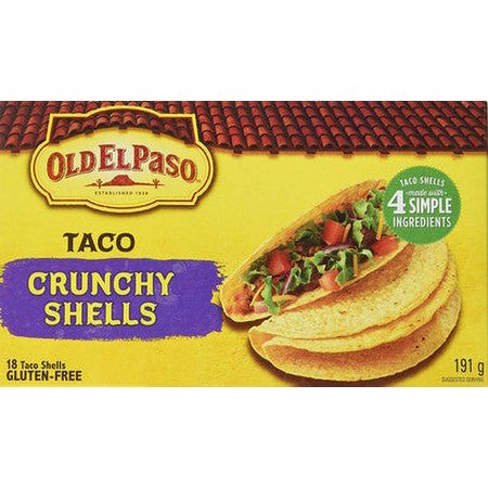 Old El Paso Gluten Free Taco Shells (18pk) 191g/6.7 oz {Imported from Canada}