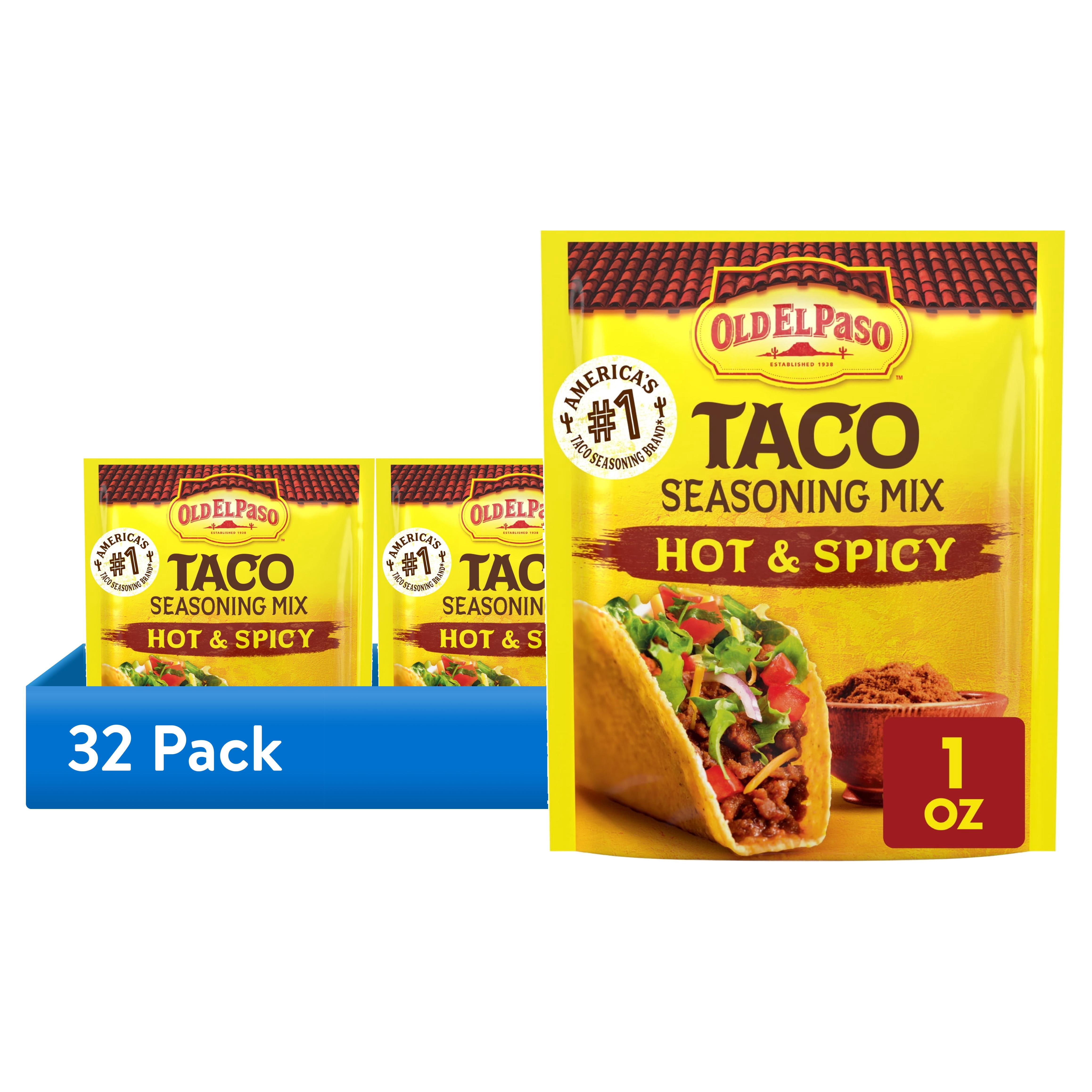 32 pack) Old El Paso Hot & Spicy Taco Seasoning, 1 oz. - Walmart.com