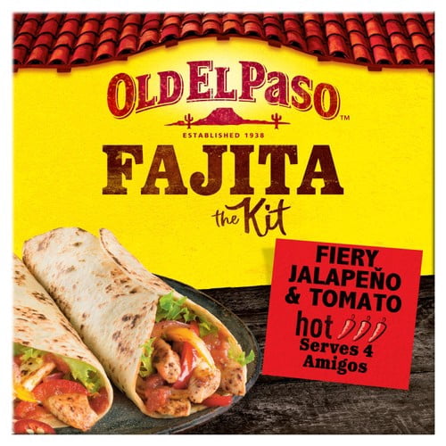 Old El Paso Mexican Fiery Jalapeno & Tomato Fajita Kit 500g, British Import (Pack of 2)