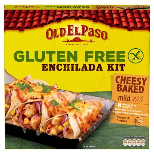 Old El Paso Mexican Gluten Free Cheesy Baked Enchilada Kit 518g, British Import (Pack of 2)