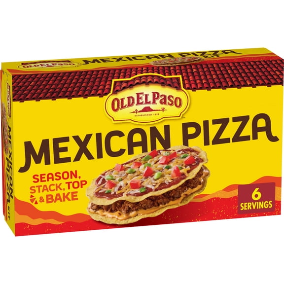 Old El Paso Mexican Pizza Kit with Queso Sauce, Easy Meal Prep, 12 Count, 10.66 oz, Shelf-Stable