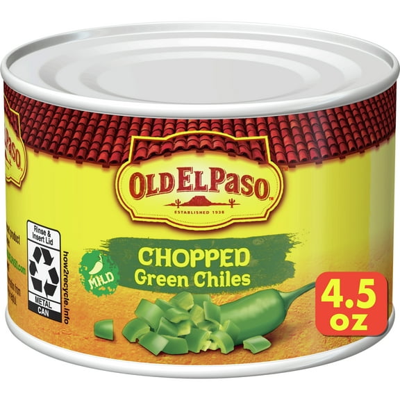 Old El Paso Mild Chopped Green Chiles, 1 Ct., 4.5 oz.
