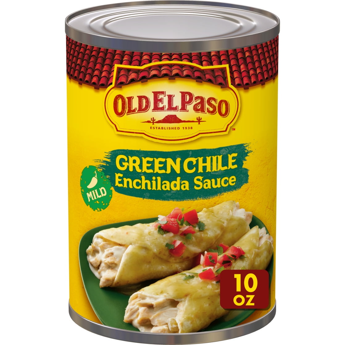 Old El Paso Mild Green Chile Enchilada Sauce, Meal Prep, 10 oz