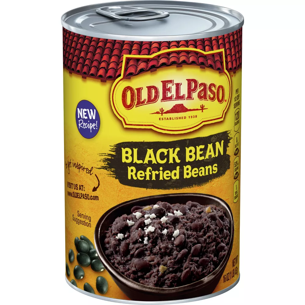 Old El Paso Refried Black Beans 16oz