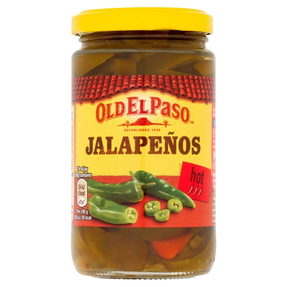 Old El Paso Sliced Green Jalapenos 215G, Imported from Britain