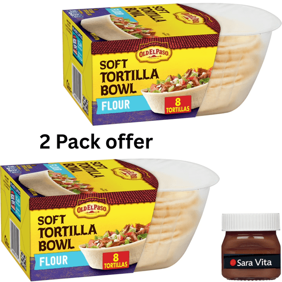 Old El Paso Soft Tortilla Bowls, Flour, 8 Count., 6.7 oz.