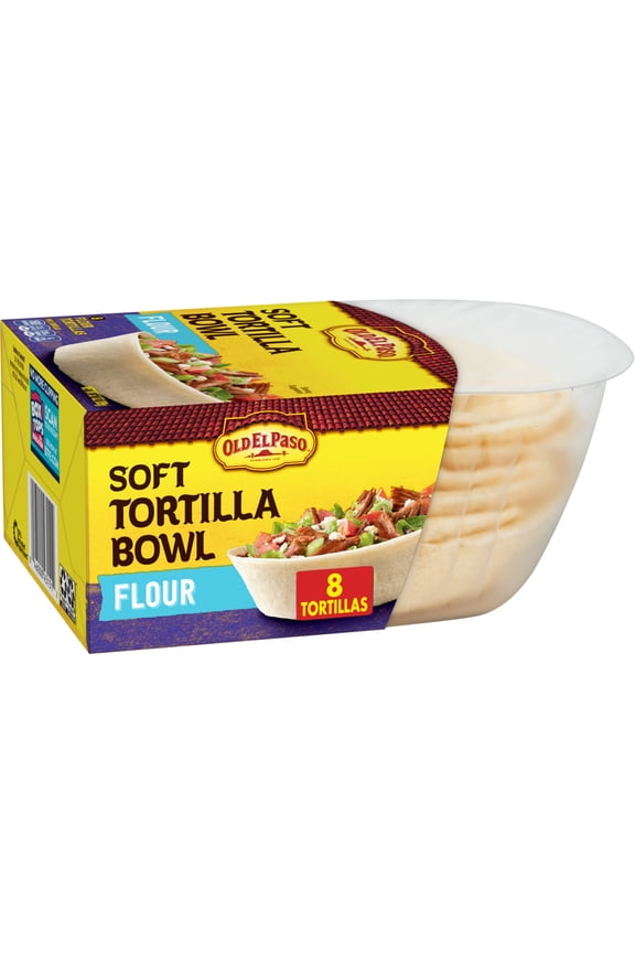 Soft Tortilla Bowls, Flour, 8 Count., 6.7 oz.