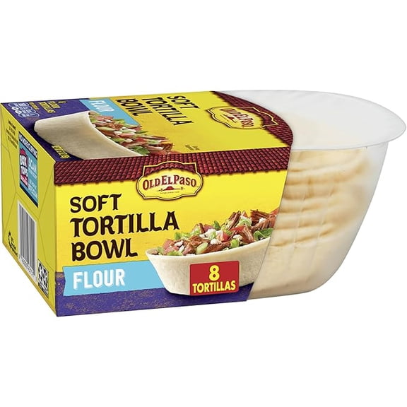 Old El Paso Soft Tortilla Bowls, Flour, 8 ct., 6.7 oz. ( Pack of 2 )