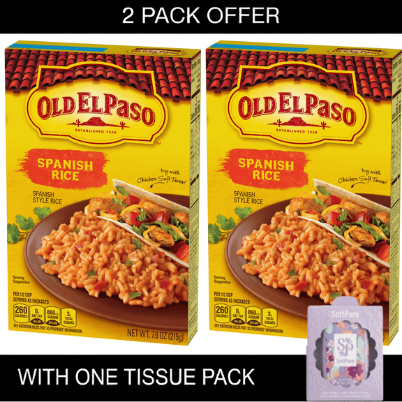 Old El Paso Spanish Style Rice Mix, Side Dish, 7.6 oz Box