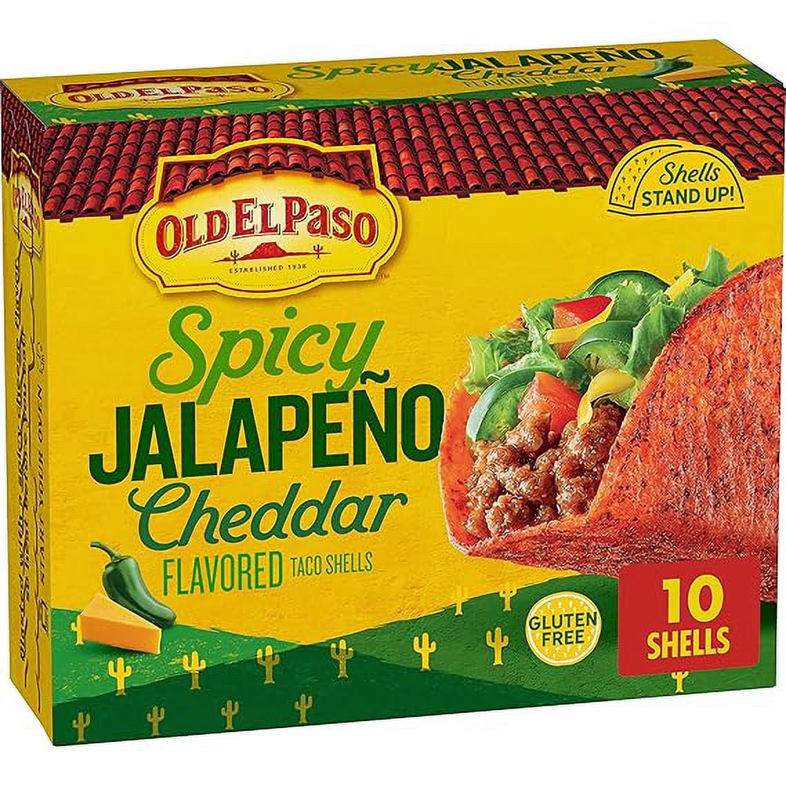 Old El Paso Spicy Jalapeno Cheddar Flavored Stand 'N Stuff Taco Shells