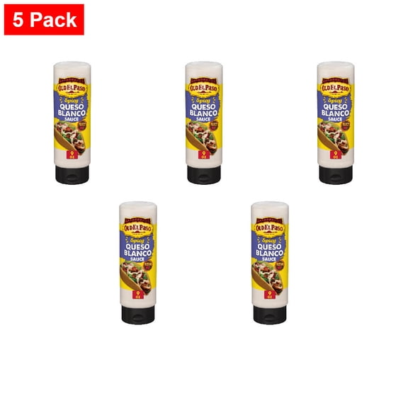 Old El Paso Spicy Queso Blanco Squeeze Sauce 9 oz - 5 Pack