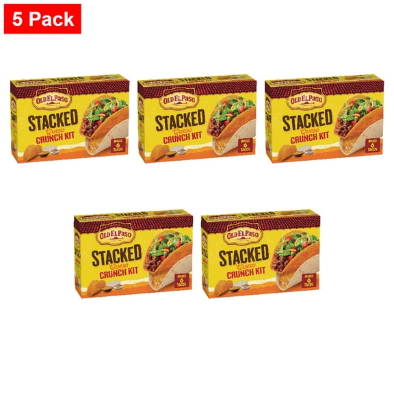 Old El Paso Stacked Queso Crunch Taco Kit 6 ct / 2.21 oz - 5 Pack