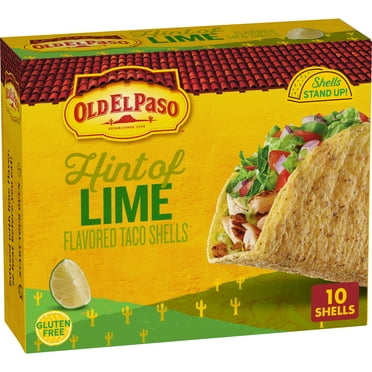 Old El Paso Stand ‘N Stuff Crunchy Taco Shells, Hint of Lime Flavored, 10 Count, 5.4 oz