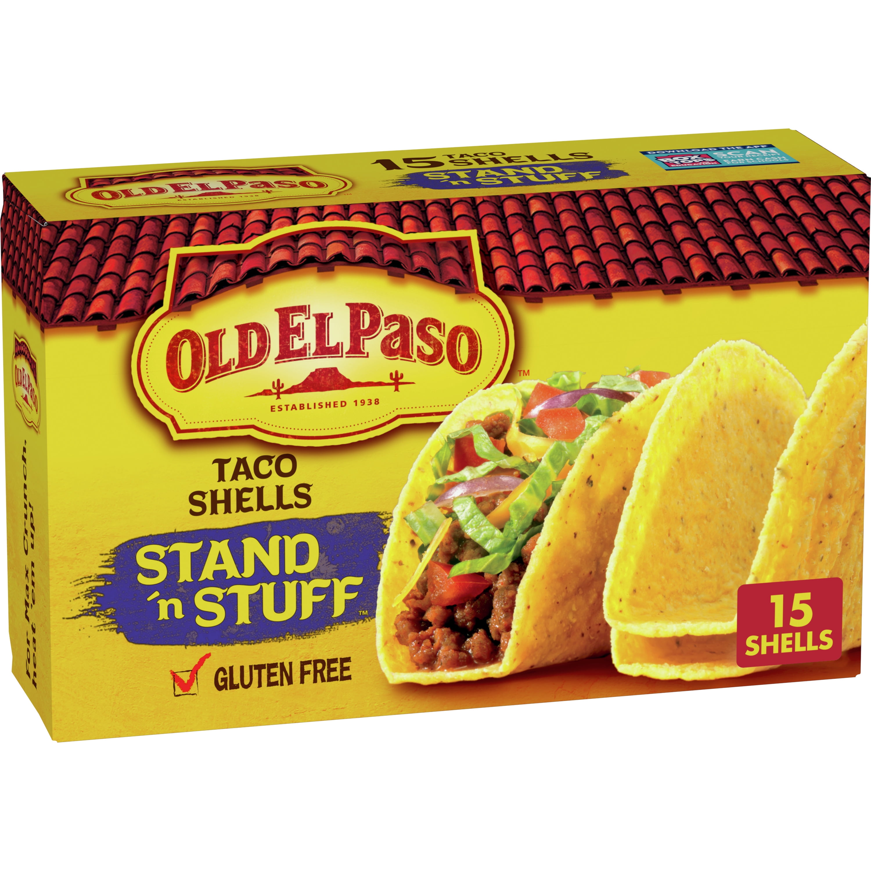 Old El Paso Stand 'N Stuff Taco Shells, Gluten Free, 15-count