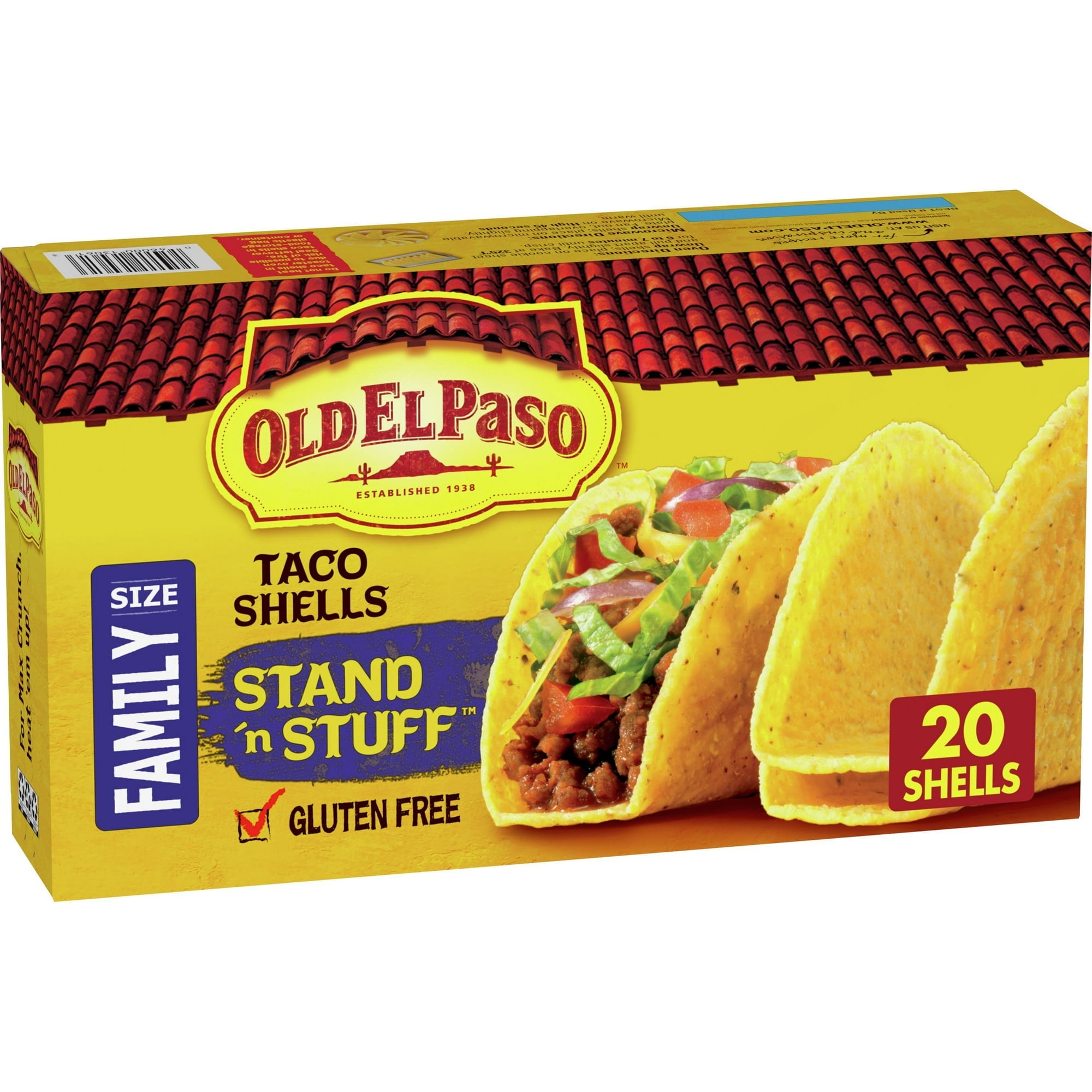 Generic Taco Shells Old El Paso Stand 'N Stuff Taco Shells, Gluten Free, Family Size, 20 ...