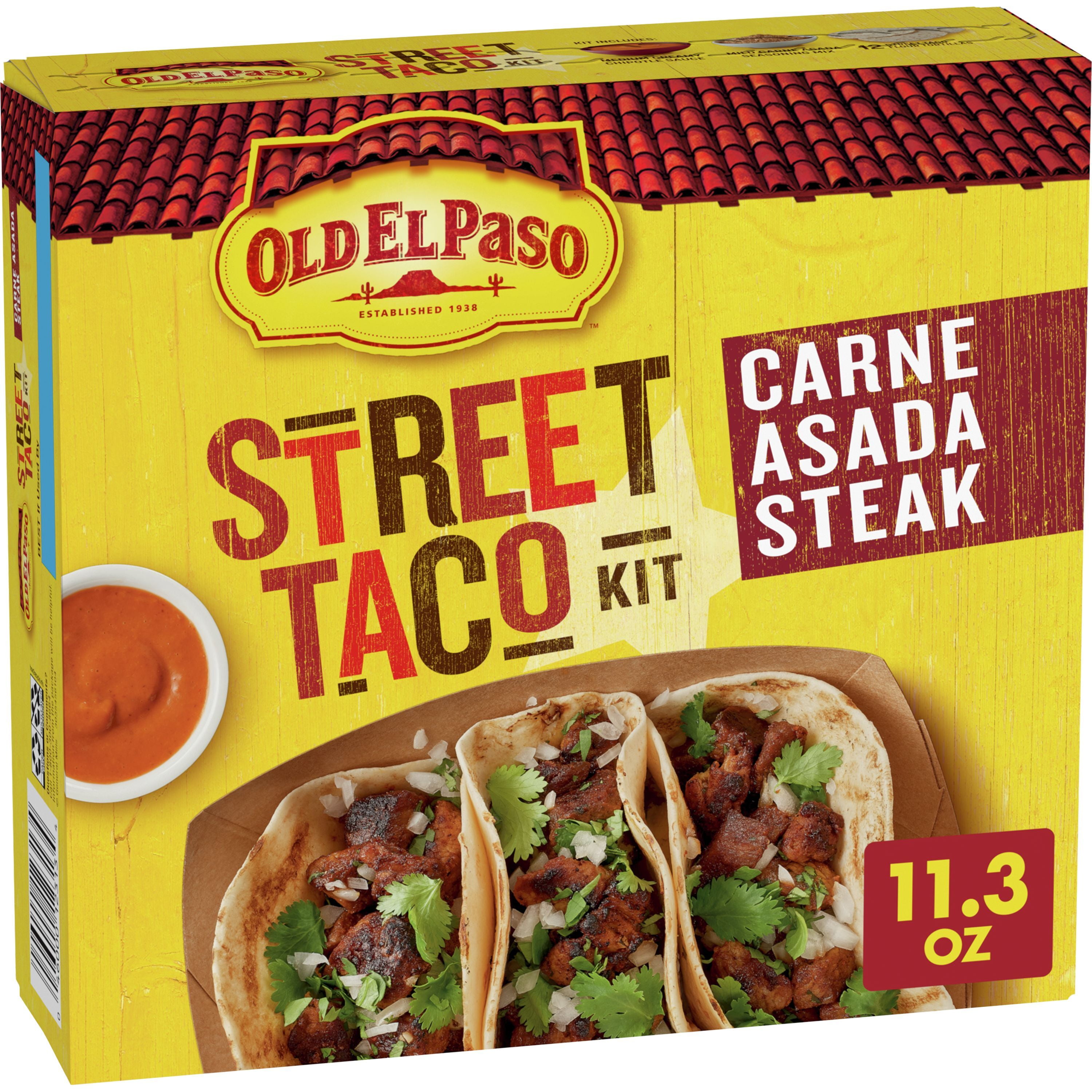 Old El Paso Street Taco Kit, Carne Asada Steak, 11.3oz
