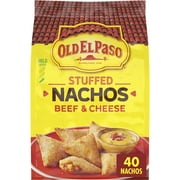 Old El Paso Stuffed Nachos, Beef and Cheese, Frozen Snacks, 40 Ct, 17 oz
