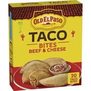 Old El Paso Taco Bites, Beef and Cheese, Frozen Snacks, 20 Ct, 13 oz