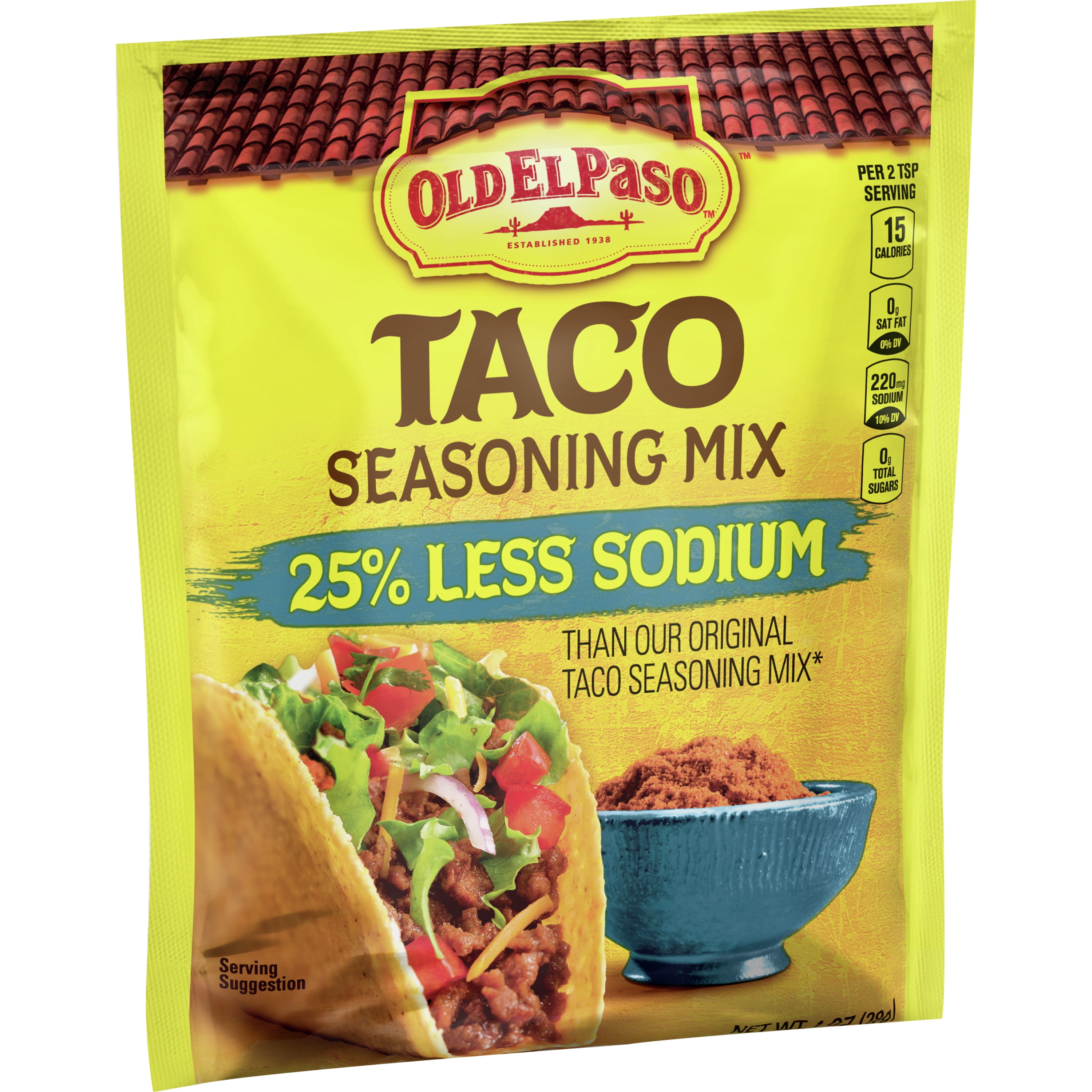Old El Paso Taco Seasoning, 25 Less Sodium, 1 oz Sri Lanka Ubuy