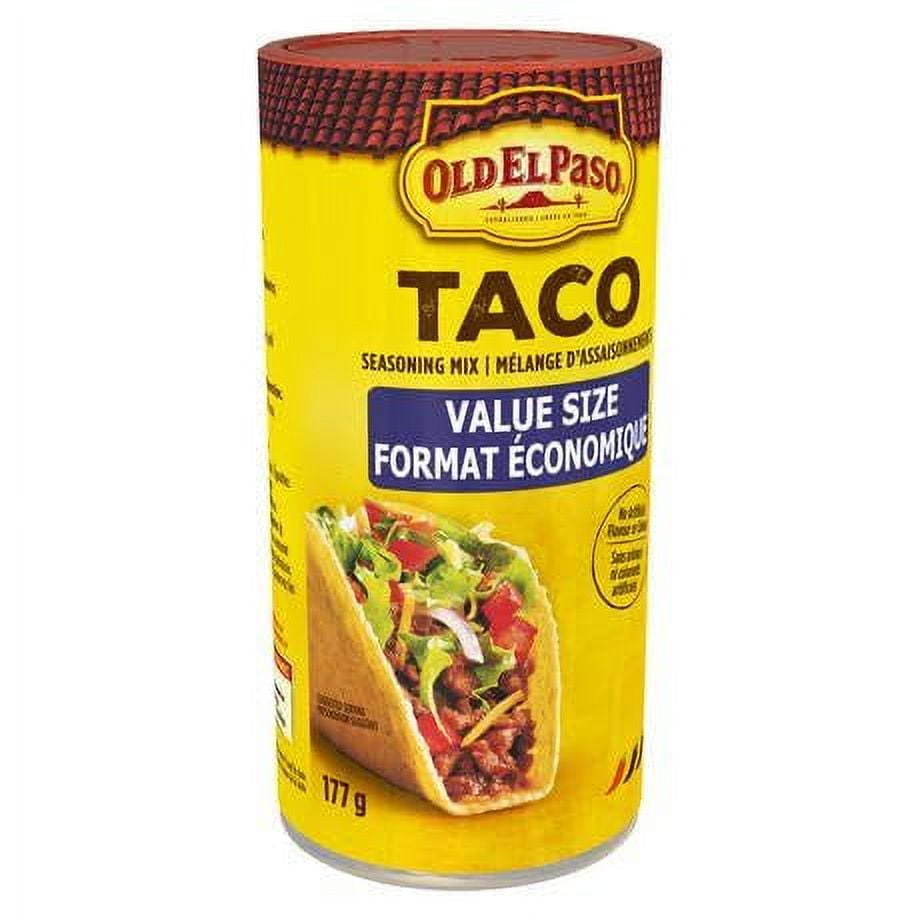Old El Paso, Taco Seasoning HYZ01 Mix Original, Value Size, 177g/6.2oz, Imported from Canada}