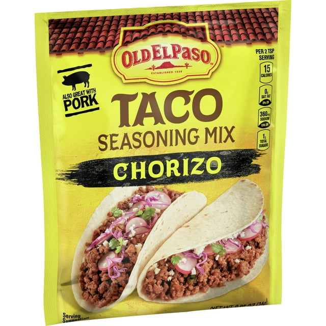 Old El Paso Taco Seasoning Mix, Chorizo, 0.85ounce packet