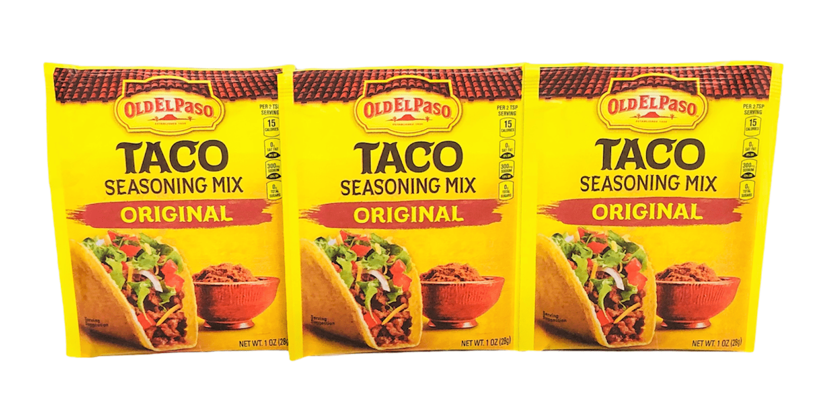 Old El Paso Taco Seasoning Mix, Original Flavor, 1 Oz. (Pack of 3 ...