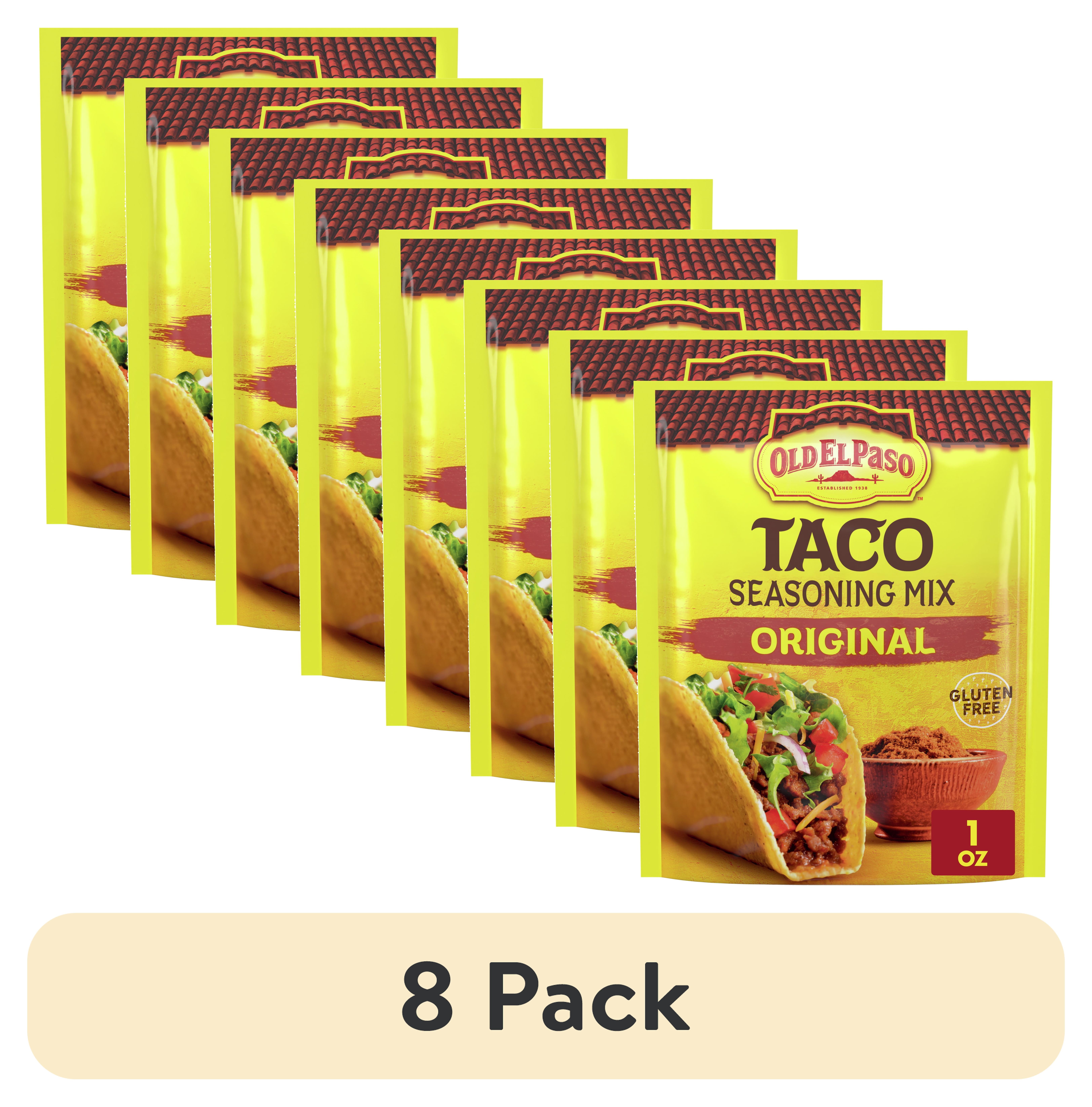 (8 pack) Old El Paso Taco Seasoning Mix, Original Flavor, 1 oz