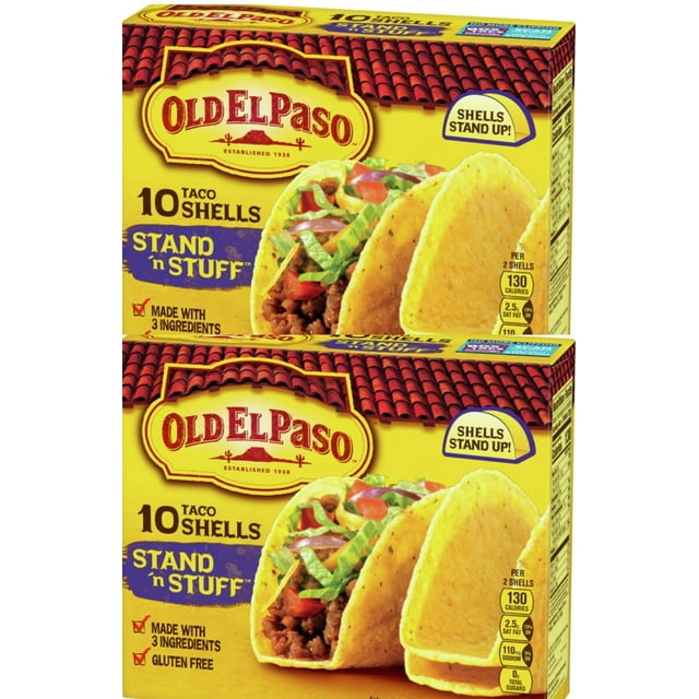 Old El Paso Taco Shells, Stand 'n Stuff, Gluten Free, 10 ct, 4.7 oz