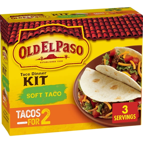 Old El Paso Soft Taco Dinner Kit, Meal Prep, 6 Count, 5.47 oz