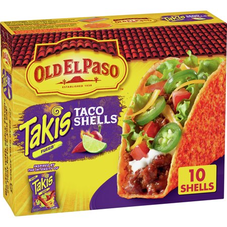 Old El Paso Takis Fuego Stand 'N Stuff Taco Shells, 10-count