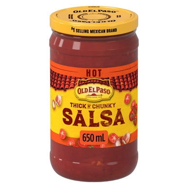 Old El Paso Thick 'n Chunky Hot Salsa, 650ml/22 oz