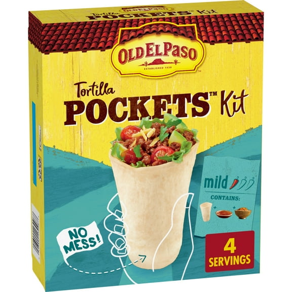 Old El Paso Tortilla Pockets Dinner Kit, Meal Prep, 12.4 oz