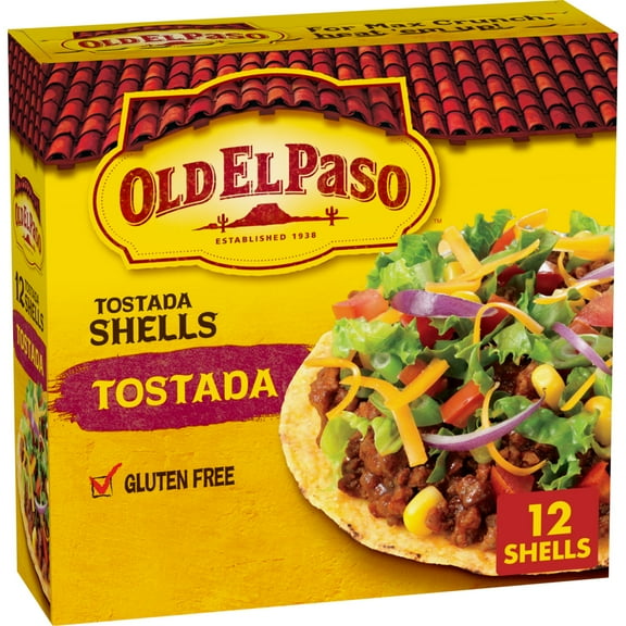 Old El Paso Tostada Shells, Gluten Free, Meal Prep, 12 Count, 4.5 oz