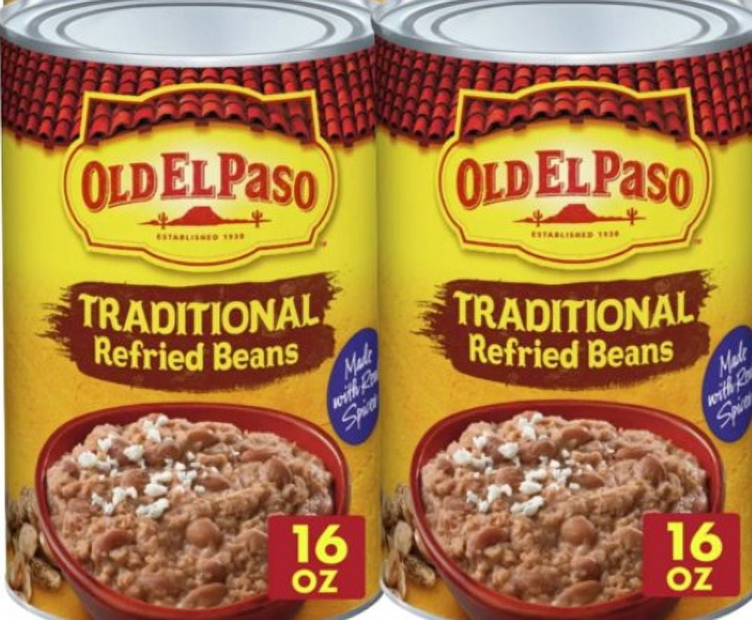 Old El Paso Traditional Refried Beans 16oz PACK OF 2