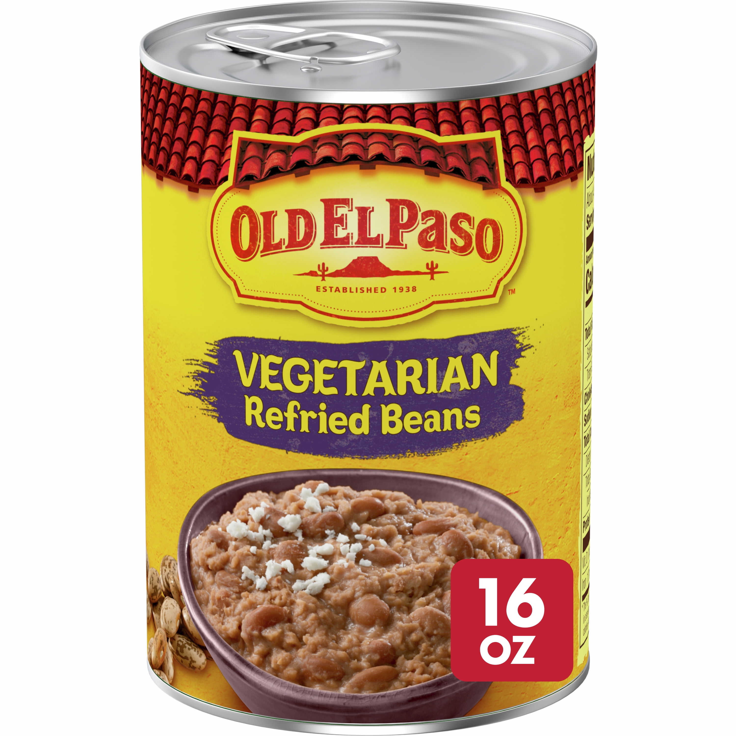 Old El Paso Vegetarian Refried Beans, Canned, 16 oz.