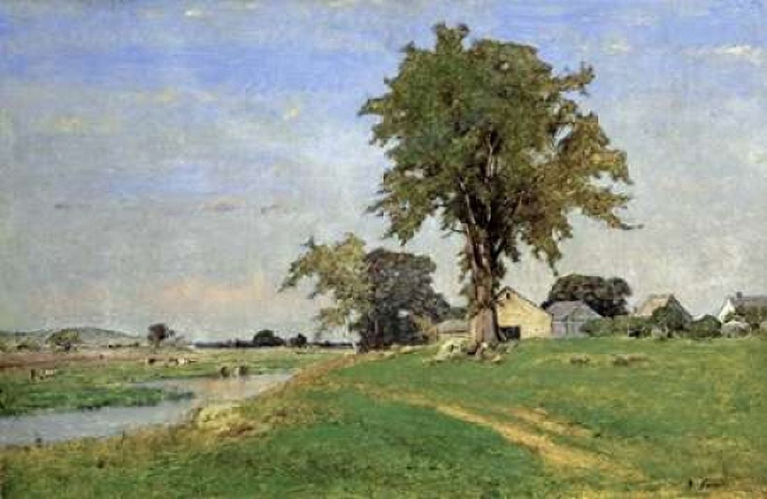 Old Elm at Medfield Canvas Art - George Inness (12 x 18)